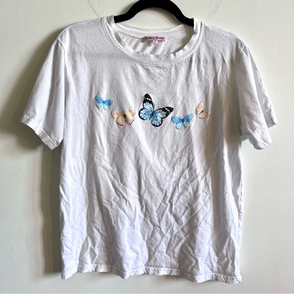 Pastel Butterfly Graphic Tee - Picture 2 of 4